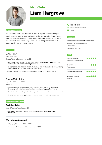 Math Tutor Resume Math Tutor Resume