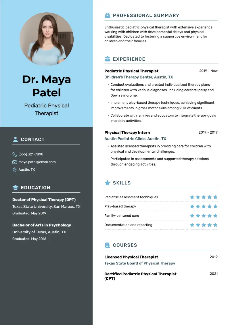 Pediatric Physical Therapist Resume Pediatric Physical Therapist Resume
