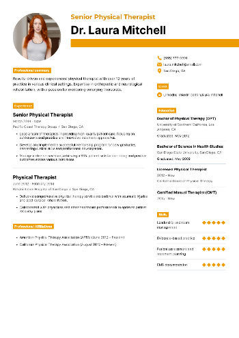 Senior Physical Therapist Resume Senior Physical Therapist Resume