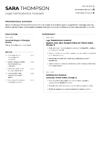 Legal Administrative Assistant  Resume Legal Administrative Assistant  Resume