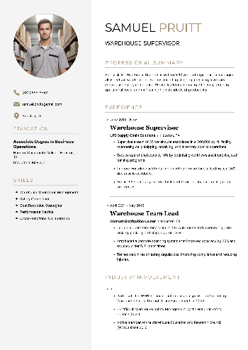 Warehouse Supervisor Resume Warehouse Supervisor Resume