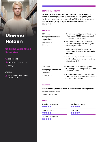 Shipping Warehouse Supervisor Resume Shipping Warehouse Supervisor Resume