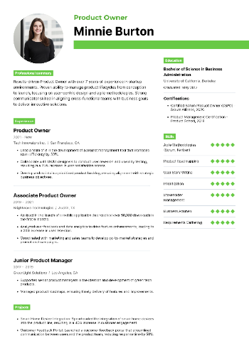 Product Owner Resume Product Owner Resume