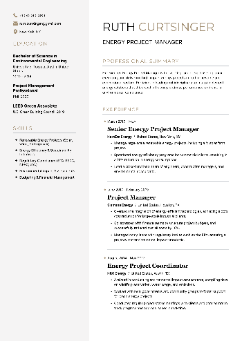 Energy Project Manager Resume Energy Project Manager Resume
