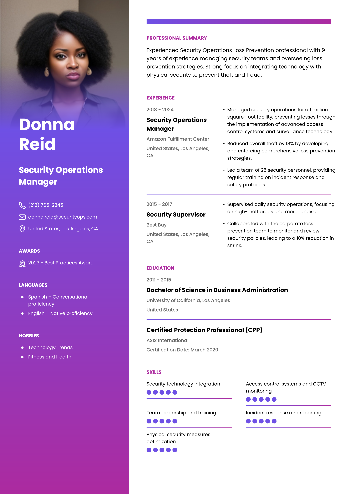 Security Operations Manager  Resume Security Operations Manager  Resume