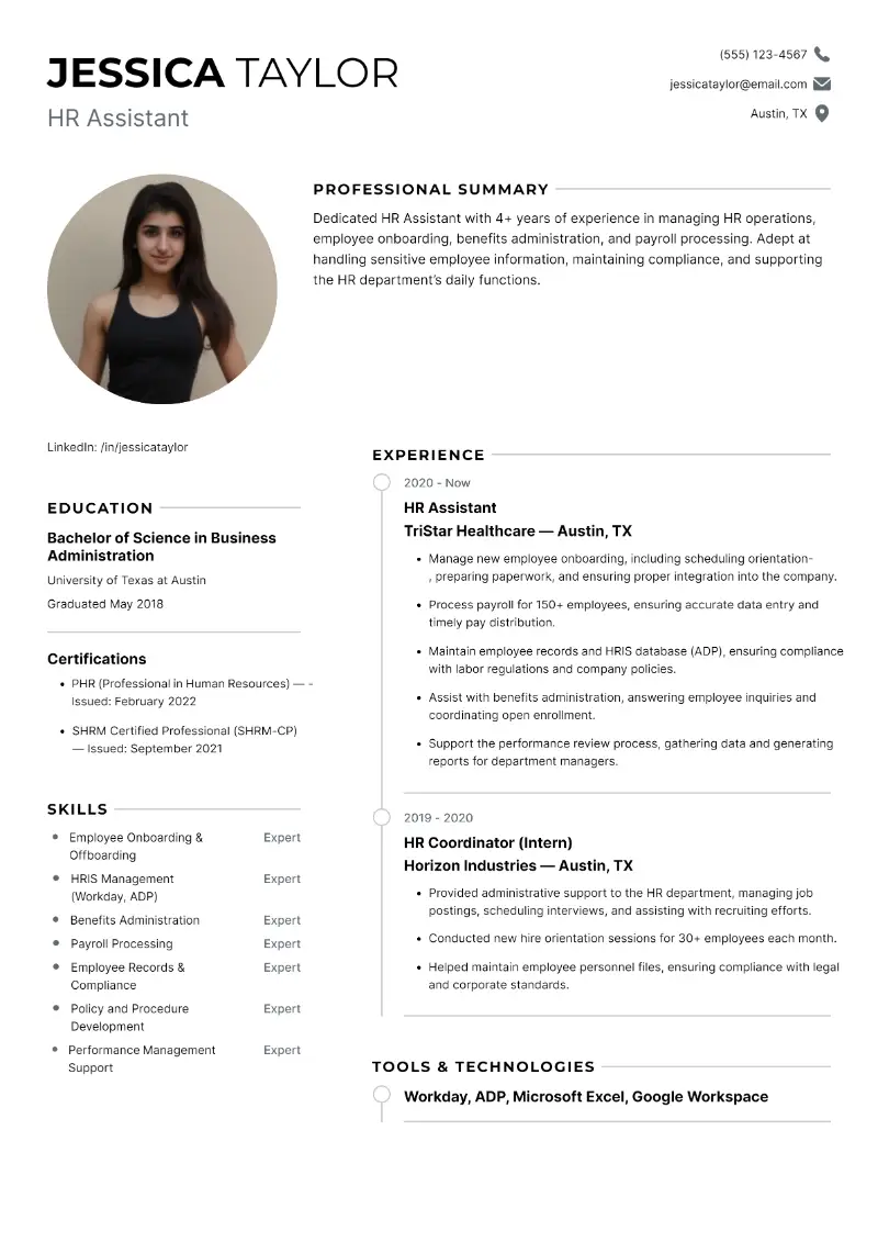 Effective HR Assistant Resume: Examples and Tips for 2024