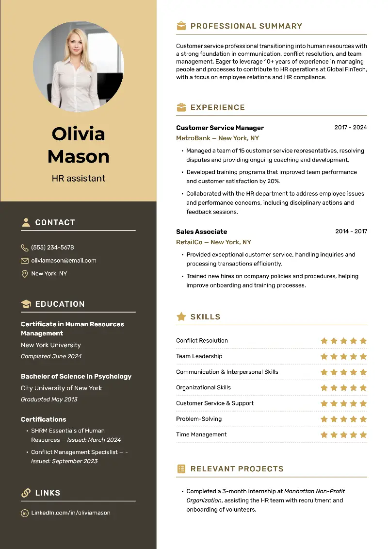 HR assistant Resume HR assistant Resume