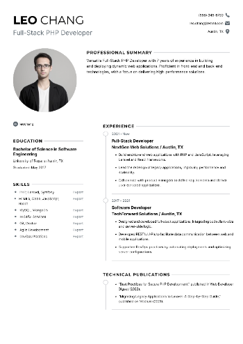 Full-Stack PHP Developer Resume Full-Stack PHP Developer Resume