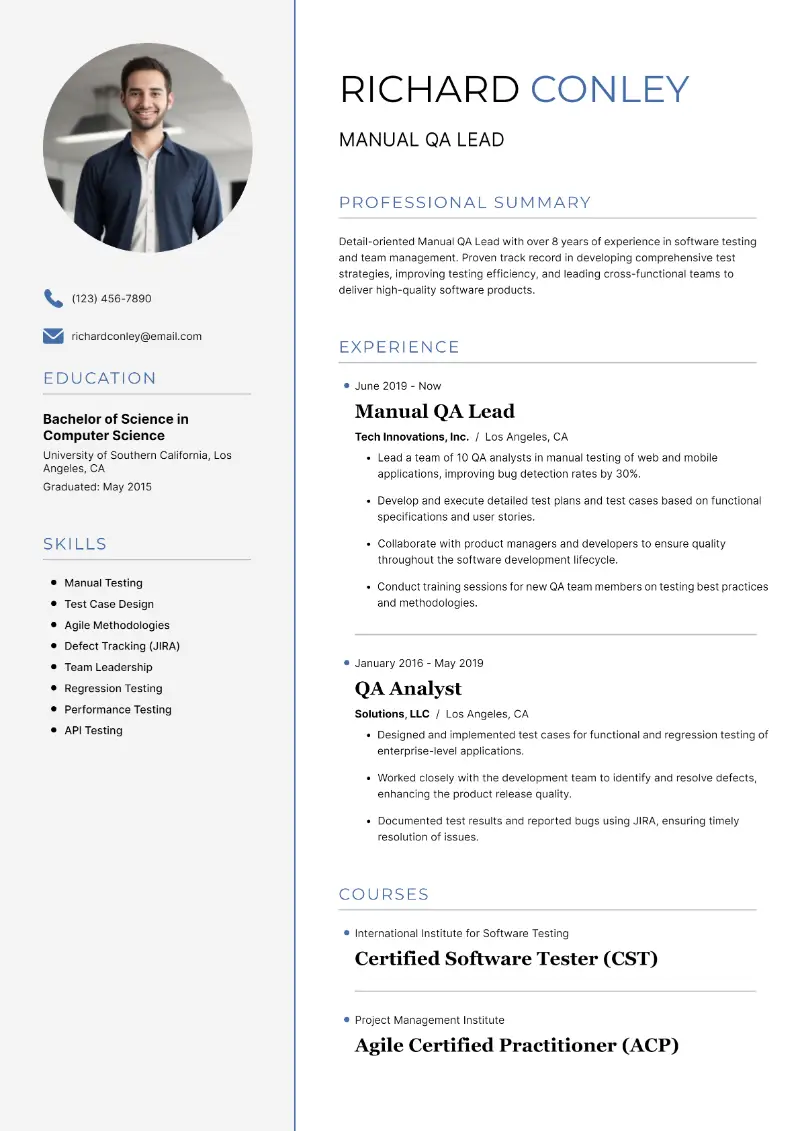 Perfect QA Lead Resume: Examples, Key Skills, and Tips