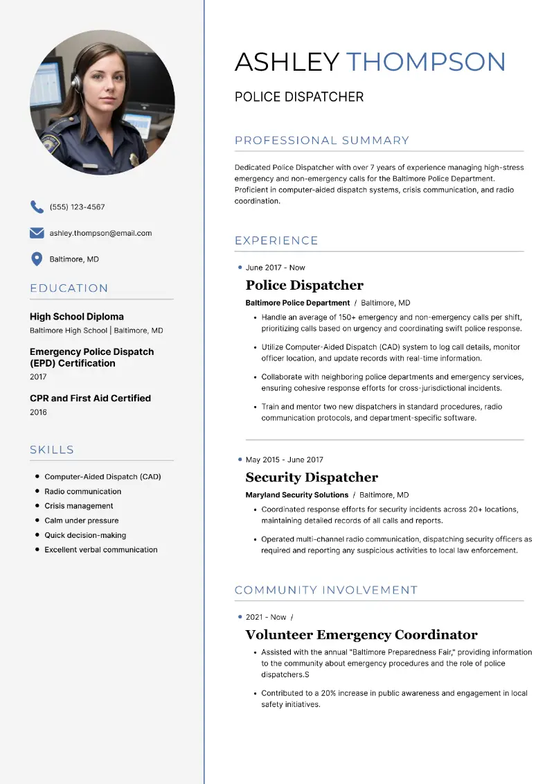 Essential Tips for a 911 Dispatcher Resume (with Examples)