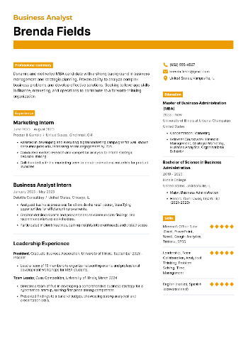 Business Analyst Resume Business Analyst Resume