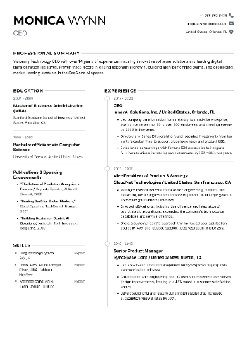 CEO Resume CEO Resume
