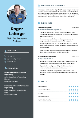 Flight Test Aerospace Engineer Resume