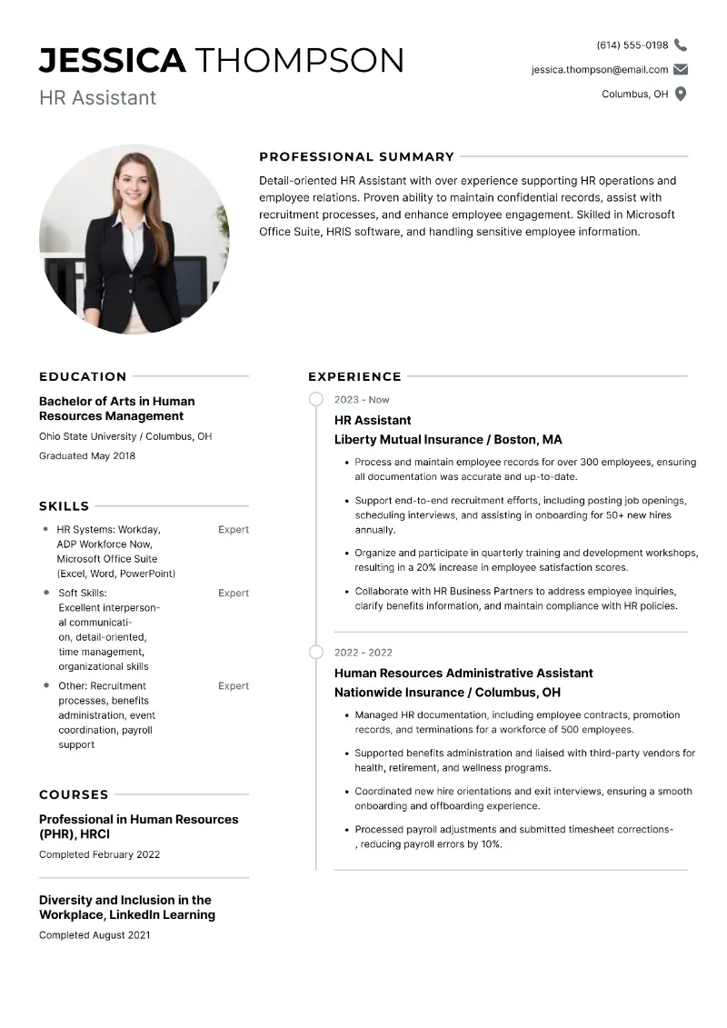 HR Assistant Resume HR Assistant Resume