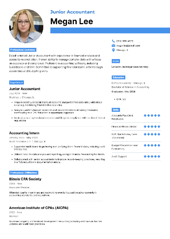 Junior Accountant Resume Junior Accountant Resume