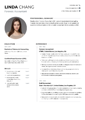 Forensic Accountant Resume Forensic Accountant Resume