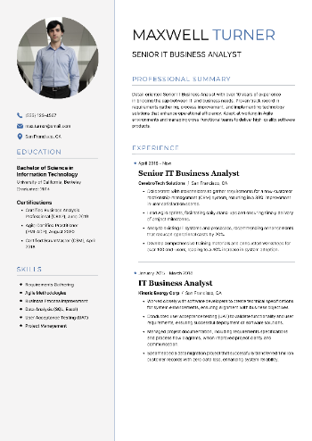 Senior IT Business Analyst Resume Senior IT Business Analyst Resume