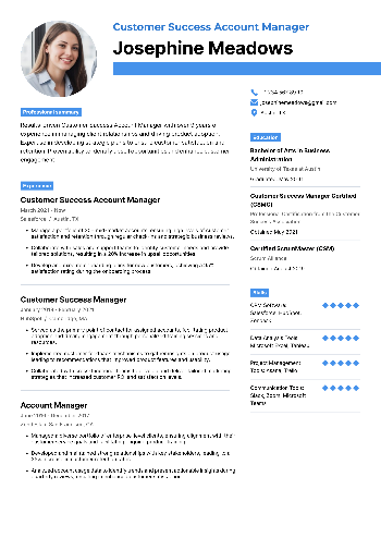 Customer Success Account Manager Resume Customer Success Account Manager Resume