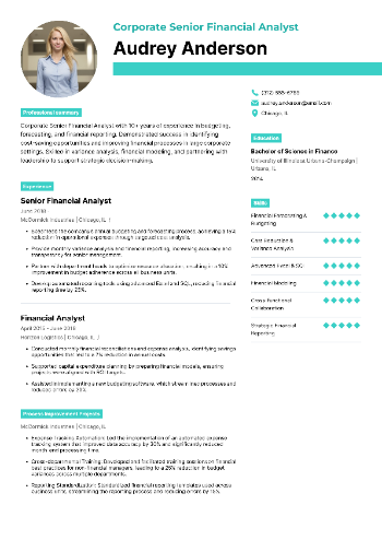 Corporate Senior Financial Analyst Resume Corporate Senior Financial Analyst Resume