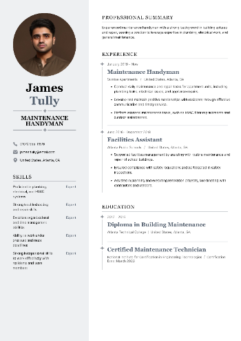 Maintenance Handyman Resume Maintenance Handyman Resume