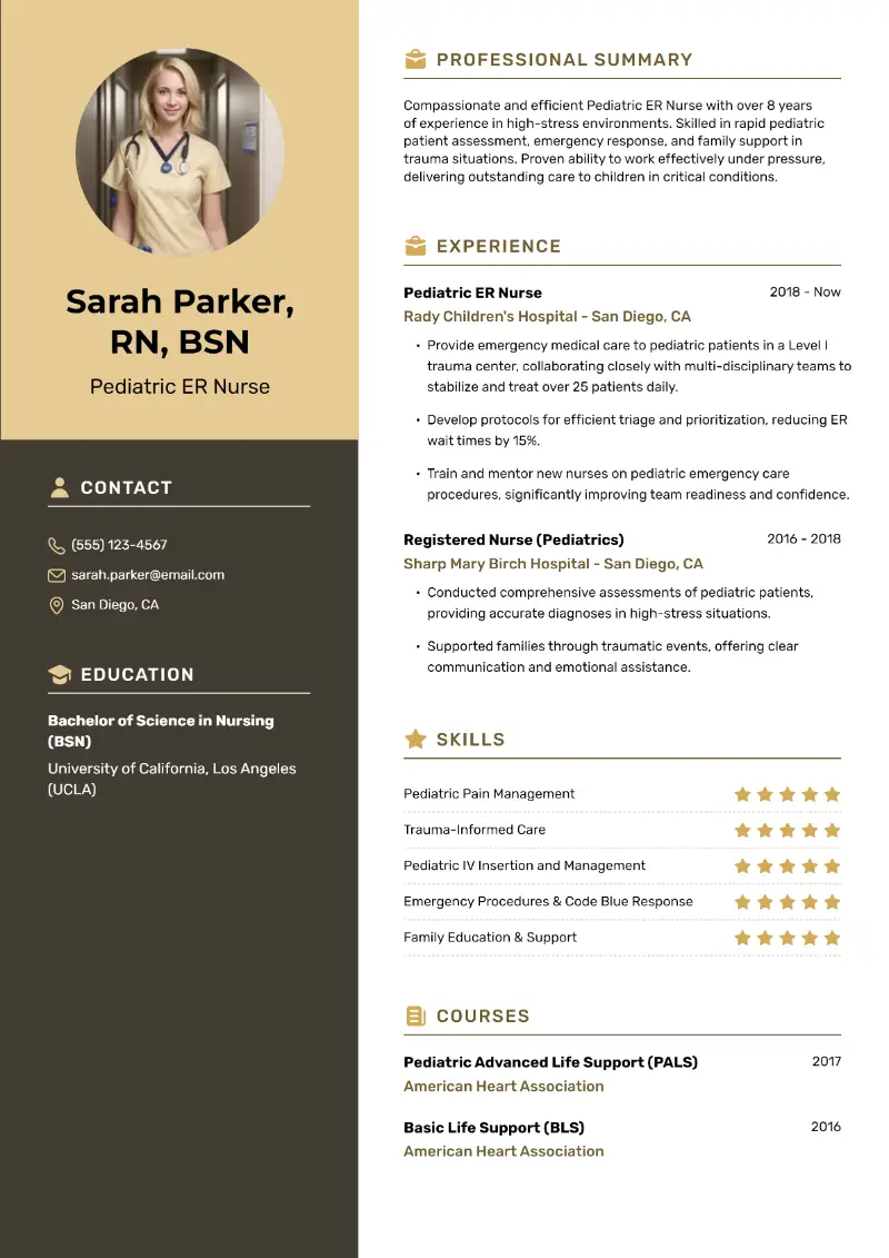 Pediatric Nurse Resume: Examples and Top Skills for 2025