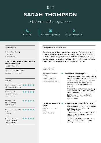 Abdominal Sonographer  Resume Abdominal Sonographer  Resume