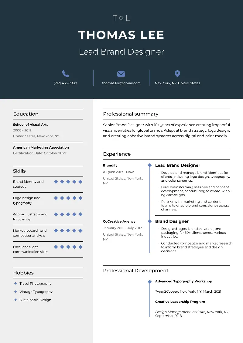 Senior Graphic Designer Resume Examples and Tips for 2025