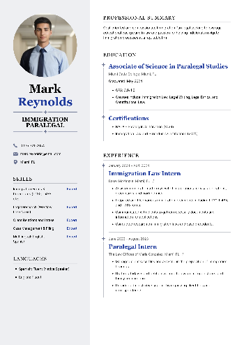 Immigration Paralegal Resume Immigration Paralegal Resume