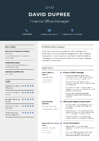 Finance Office Manager Resume Finance Office Manager Resume