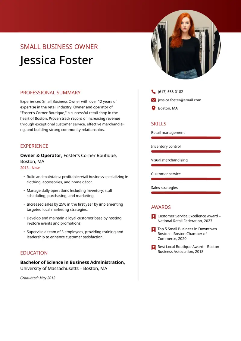 4 Business Owner Resume Examples and Templates for 2025