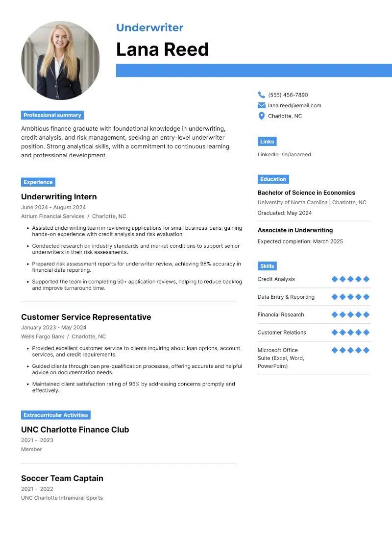Underwriter Resume