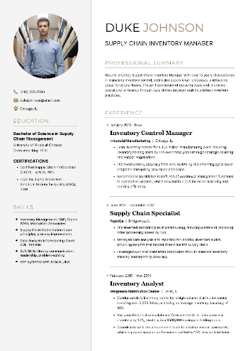 Supply Chain Inventory Manager Resume Supply Chain Inventory Manager Resume