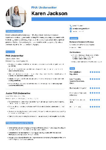 FHA Underwriter Resume FHA Underwriter Resume
