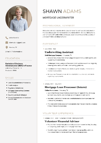 Mortgage Underwriter Resume Mortgage Underwriter Resume