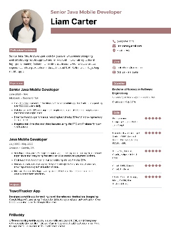 Senior Java Mobile Developer Resume Senior Java Mobile Developer Resume