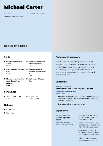 Cloud Engineer Resume Cloud Engineer Resume