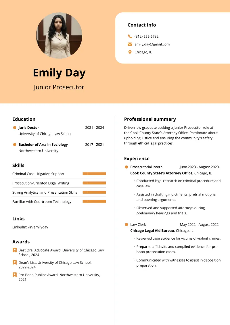 Junior Prosecutor Resume Junior Prosecutor Resume