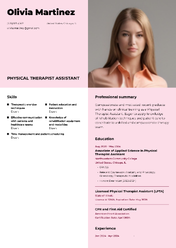 Physical Therapist Assistant Resume Physical Therapist Assistant Resume