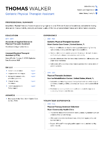 Geriatric Physical Therapist Assistant Resume Geriatric Physical Therapist Assistant Resume