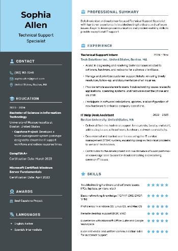 Technical Support Specialist Resume
