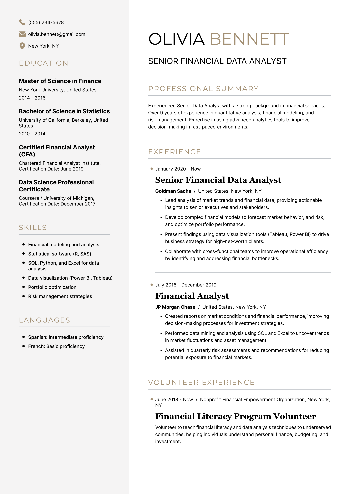 Senior Financial Data Analyst Resume Senior Financial Data Analyst Resume