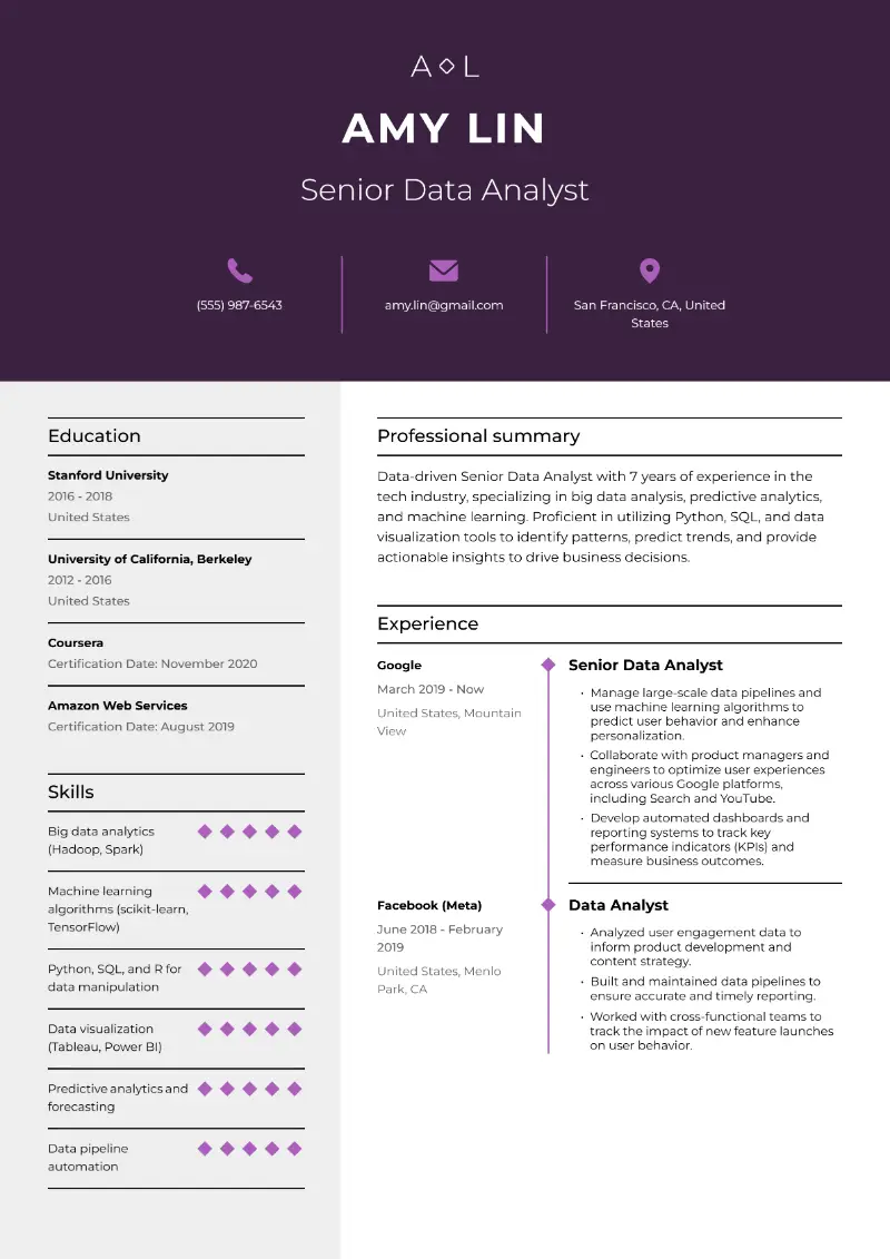 Senior Data Analyst Resume Senior Data Analyst Resume