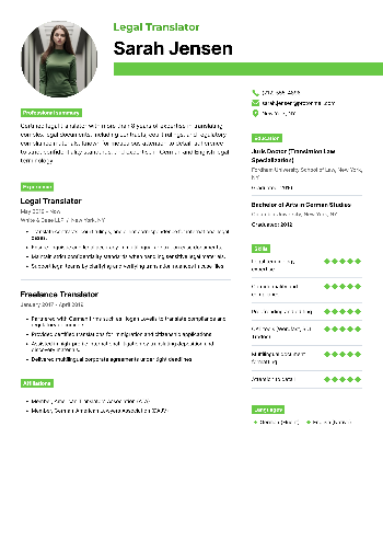 Legal Translator Resume Legal Translator Resume