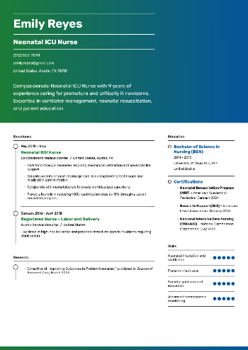Neonatal ICU Nurse  Resume Neonatal ICU Nurse  Resume