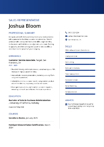 Sales Representative Resume Sales Representative Resume