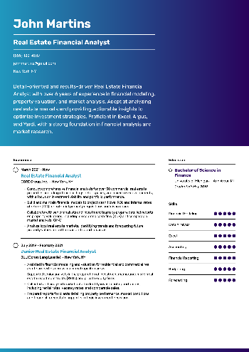 Real Estate Financial Analyst Resume Real Estate Financial Analyst Resume