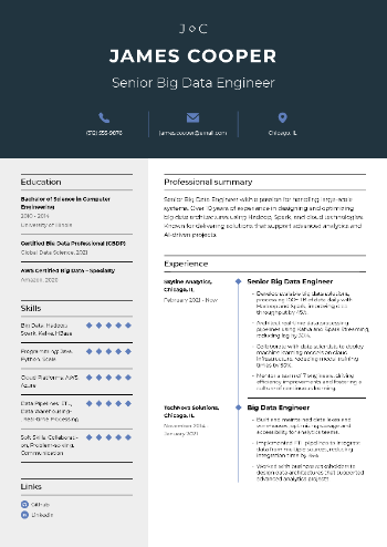 Senior Big Data Engineer Resume Senior Big Data Engineer Resume