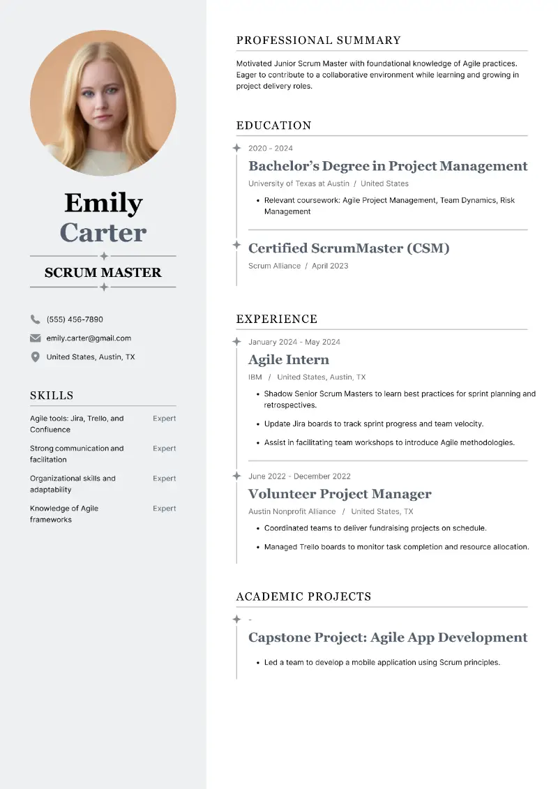 Scrum Master Resume Scrum Master Resume