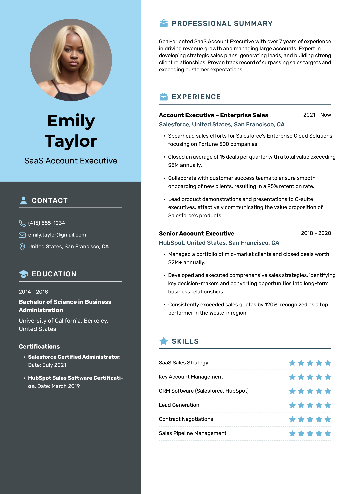 SaaS Account Executive Resume SaaS Account Executive Resume