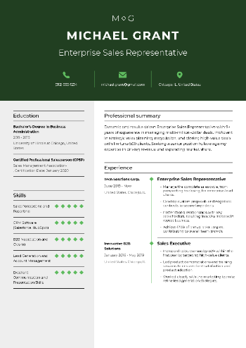 Enterprise Sales Representative Resume Enterprise Sales Representative Resume